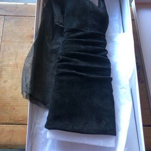 Steve made black long boots
